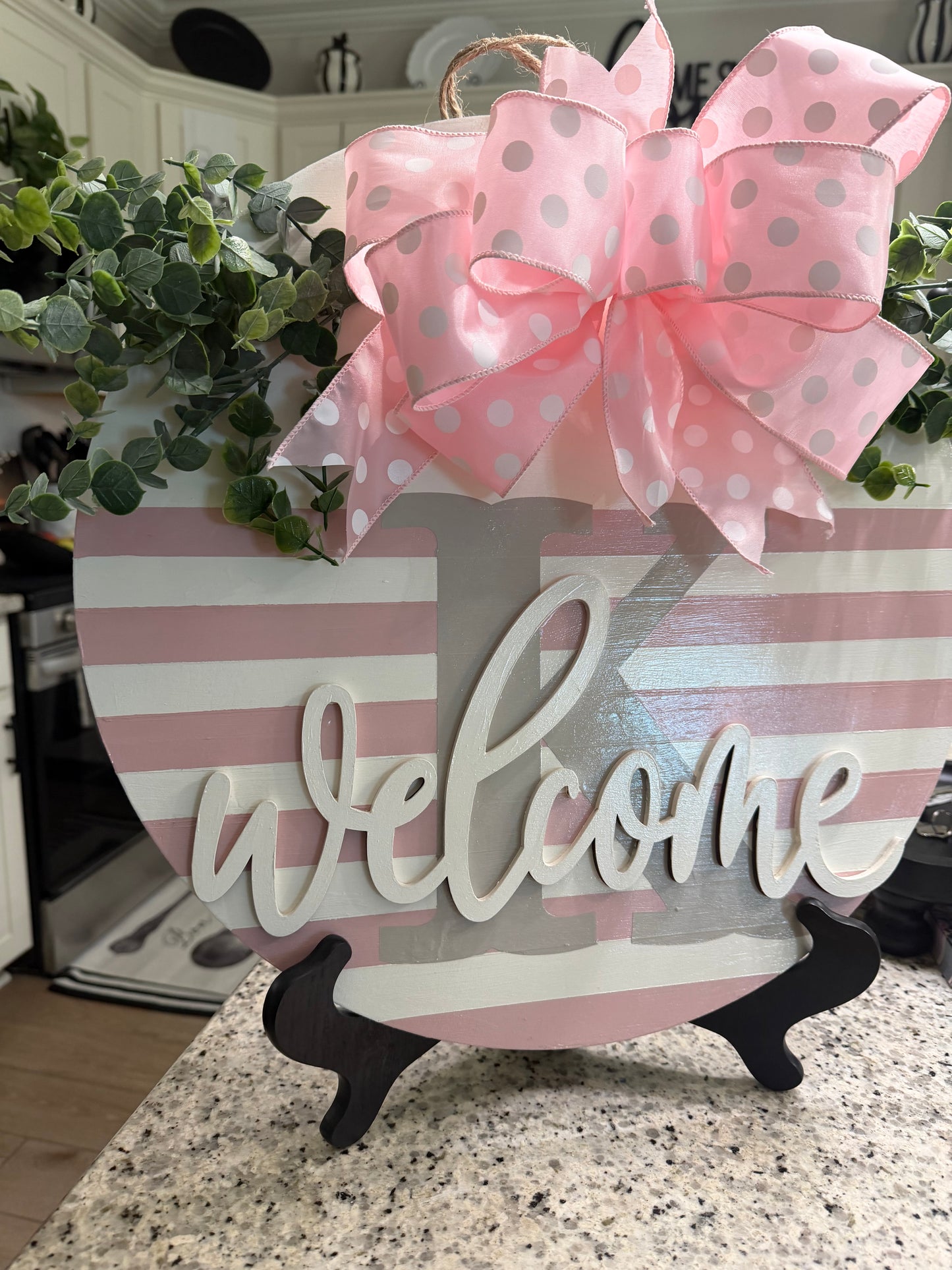 Pink and white stripe