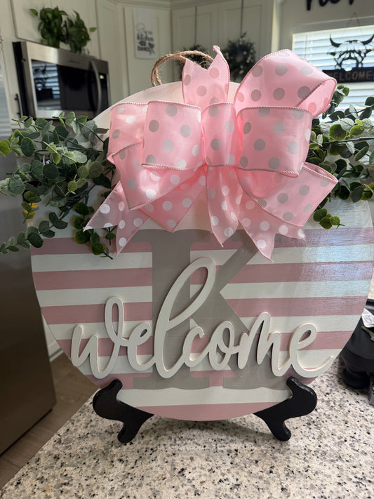 Pink and white stripe